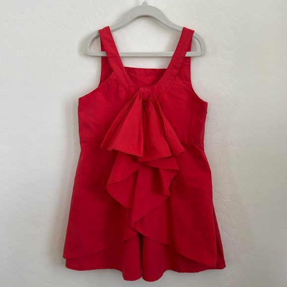 Zaka Kids Other - Red Ruffle Bow Detail Toddler Dress 5T